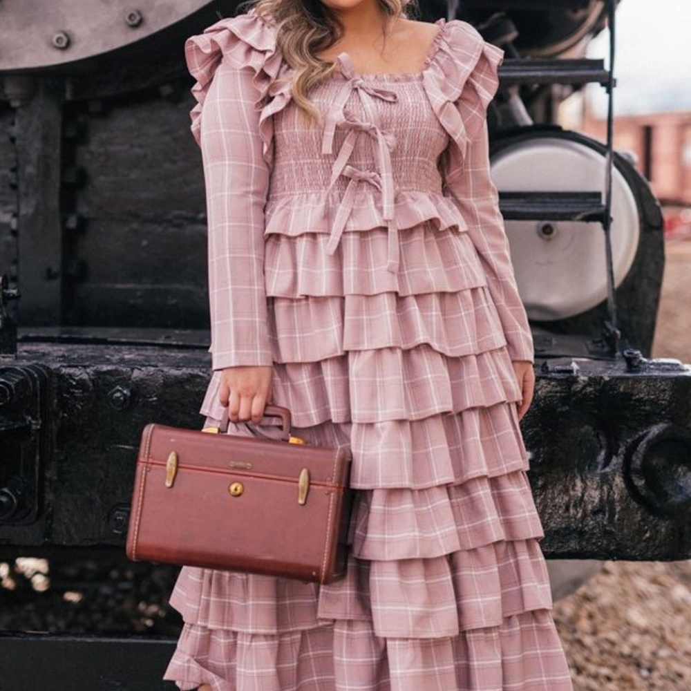 JessaKae Whimsy Dress in Red Plaid NWOT size L